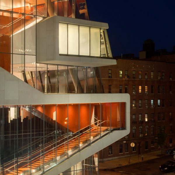 The new Vagelos Educational Building is a vertical educational building for New York's Columbia University. Photograph is by Nic Lehoux