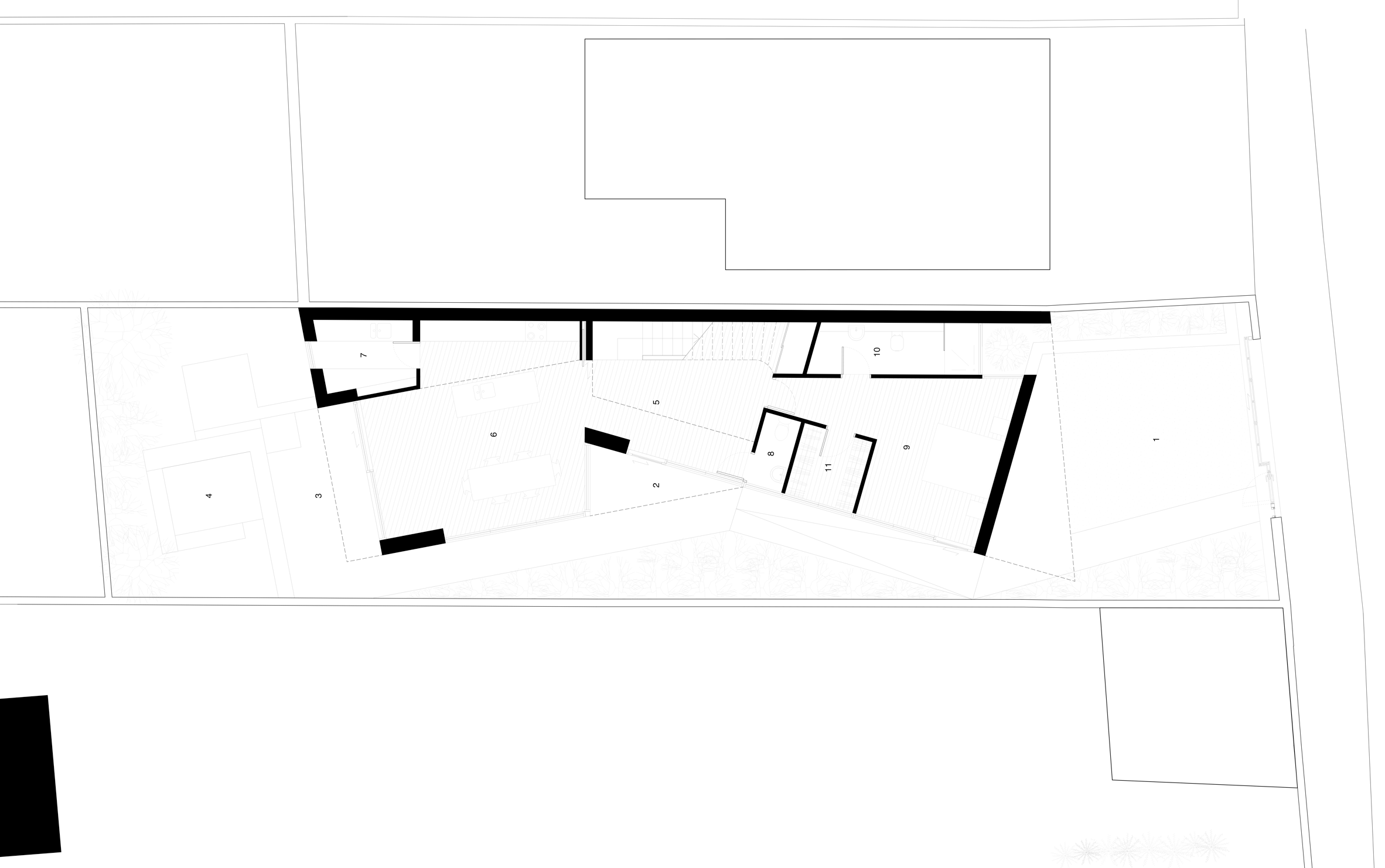 Folding House by A2 Architects cranks and folds along a narrow site