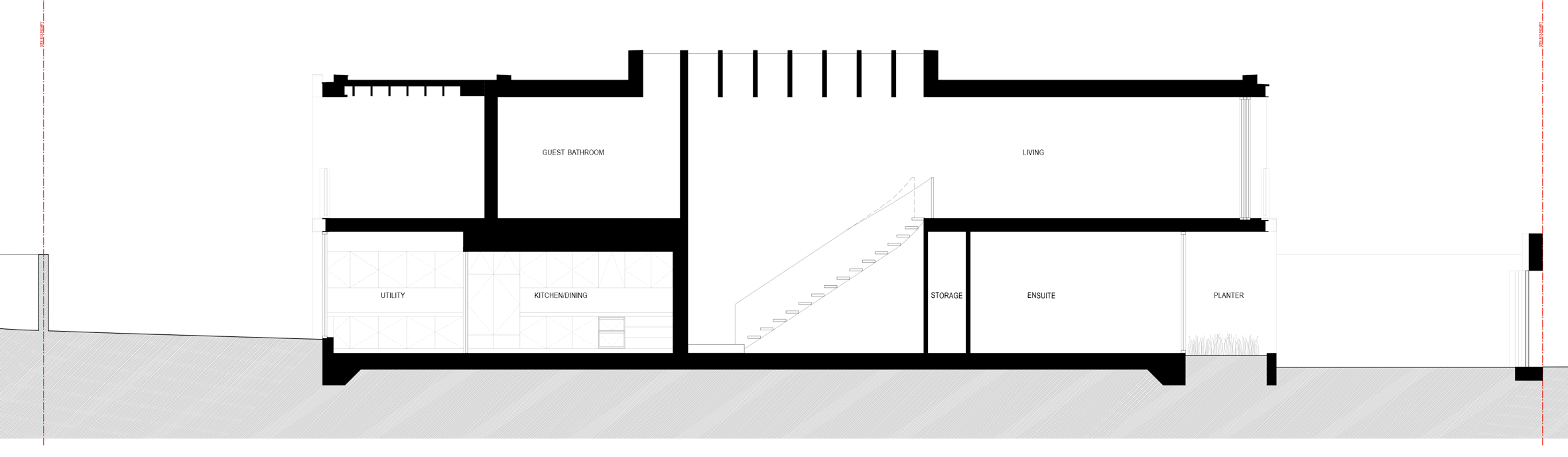 Folding House by A2 Architects cranks and folds along a narrow site