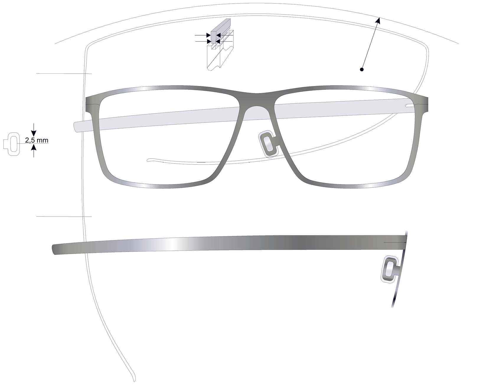 Apple store engineer designs hingeless eyewear for Freigeist