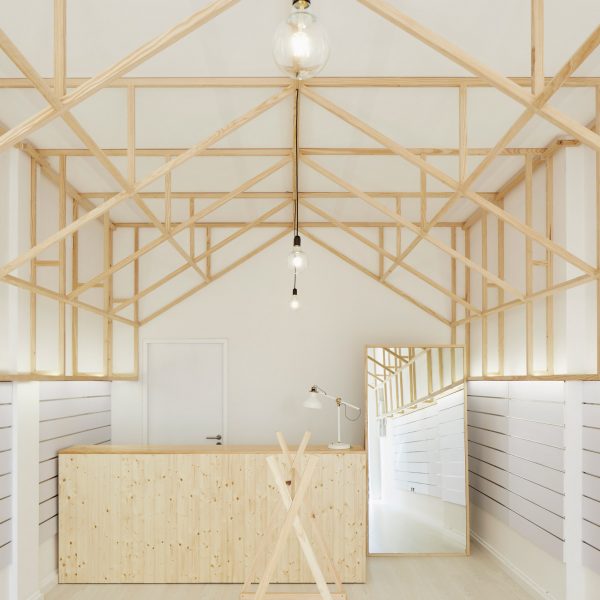 Bruno Lucas Dias adds timber skeleton to Portuguese accessories boutique