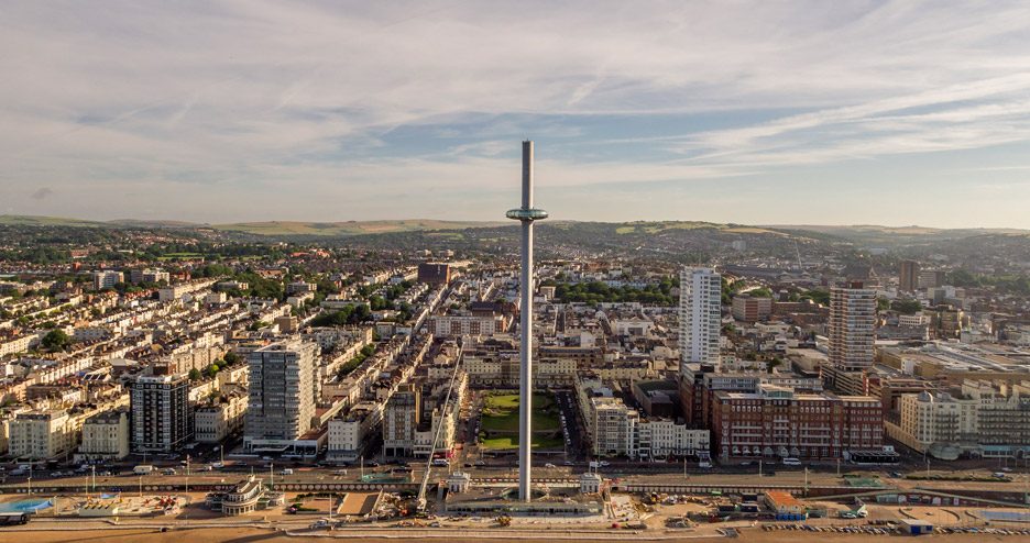 Brighton's i360 moving observation tower by Marks Barfield