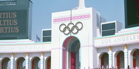 Los Angeles Memorial Coliseum by John and Donald Parkinson, Los Angeles 1932 and 1984