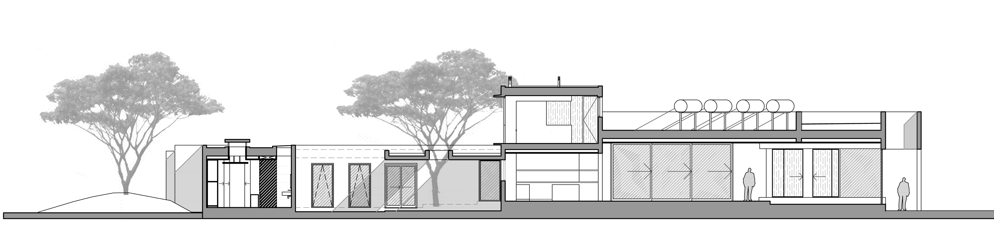 FCP Arquitectura Mooe House contrasts solid white walls with perforated iron screens