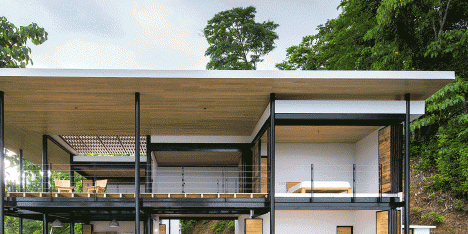 Benjamin Garcia Saxe's Ocean Eye House features movable wooden walls