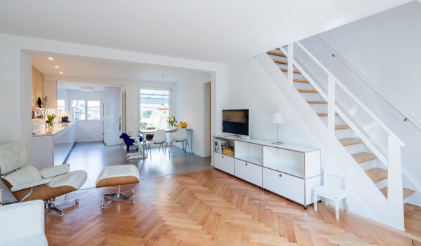 Rafael Schmid updates his Zurich home with textured chipboard and smooth anhydrite surfaces