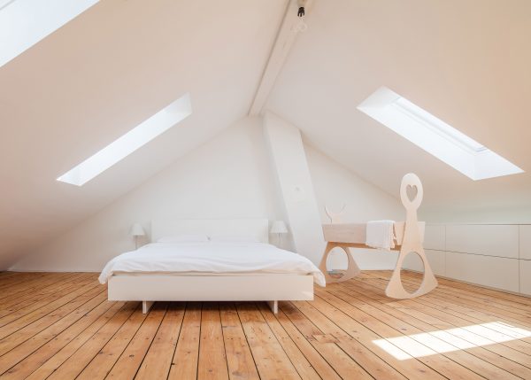Rafael Schmid updates his Zurich home with textured chipboard and smooth anhydrite surfaces