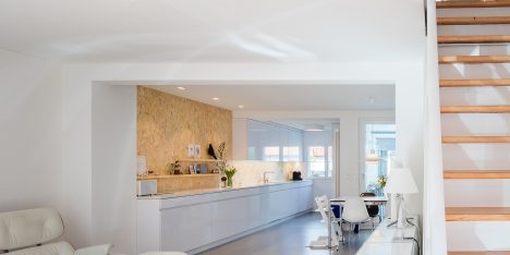 Rafael Schmid updates his Zurich home with textured chipboard and smooth anhydrite surfaces