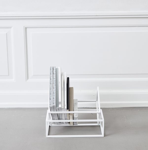 Geometric coat stands and book shelves feature in Kristina Dam's Sculptural Minimalism collection