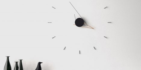 Poetic Lab's faceless Silo Clock uses lines and shadows to tell the time