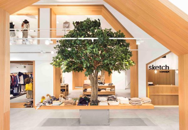 Pauzarq adds house-shaped archways to Sketch concept store in Spain