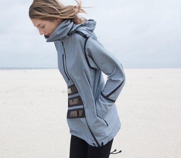 Pauline van Dongen designs solar-powered windbreaker for nature reserve guides