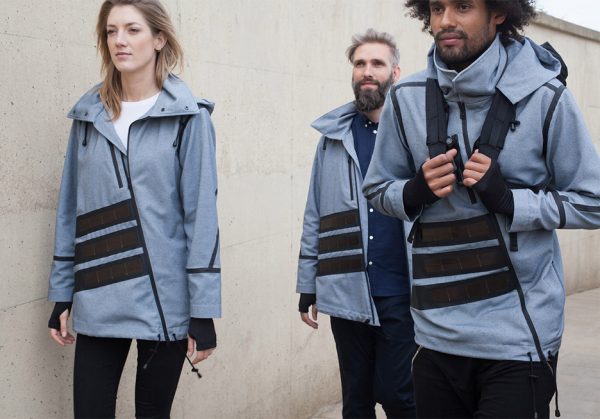 Pauline van Dongen designs solar-powered windbreaker for nature reserve guides