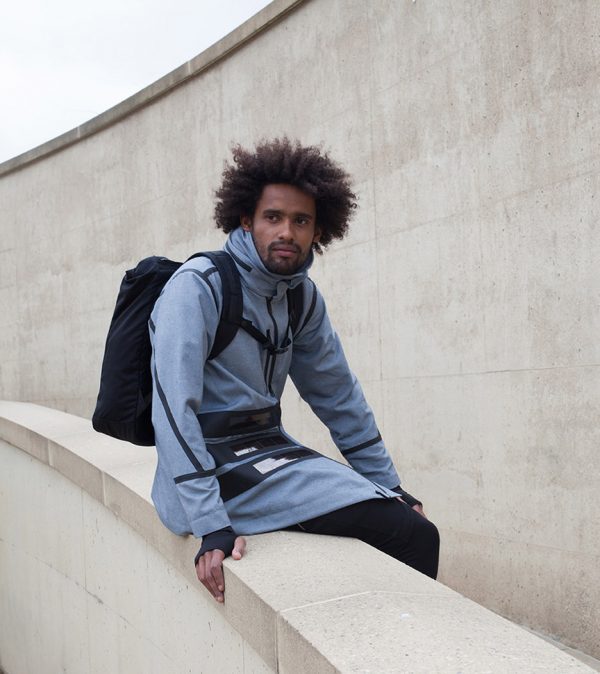 Pauline van Dongen designs solar-powered windbreaker for nature reserve guides