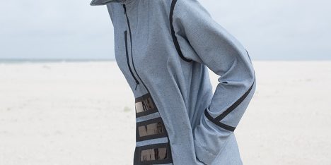 Pauline van Dongen designs solar-powered windbreaker for nature reserve guides