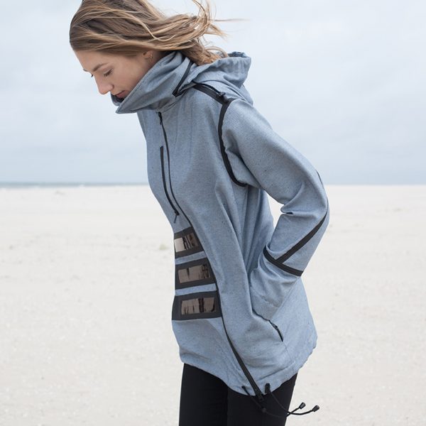 Pauline van Dongen designs solar-powered windbreaker for nature reserve guides