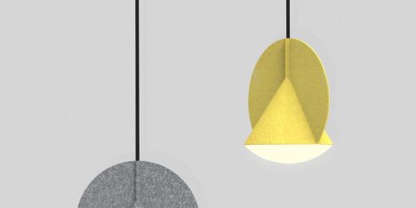 Outofstock designs geometric felt lamps for Bolia