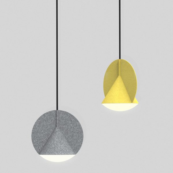 Outofstock designs geometric felt lamps for Bolia