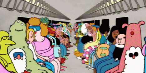 Mrzyk & Moriceau create cast of surreal commuters for The Avalanches