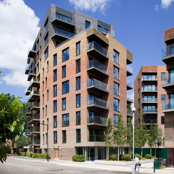 DRMM’s Trafalgar Place development features multi-hued brickwork and communal gardens