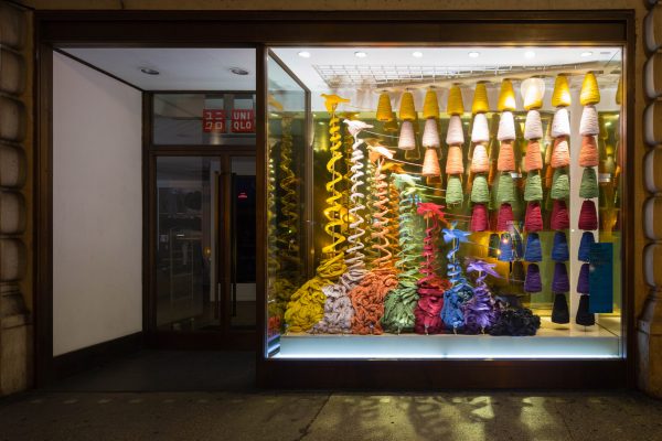Uniqlo RIBA window display 2016 with Projects Office