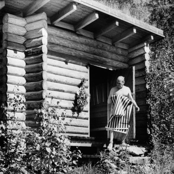 Alvar Aalto's sauna is part of Jane Withers' Soak Steam Dream exhibition at the London Design Festival 2016