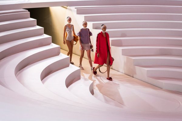 Anya Hindmarch presents Spring Summer 2017 collection on amphitheatre catwalk