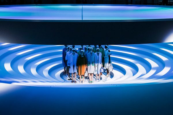 Anya Hindmarch presents Spring Summer 2017 collection on amphitheatre catwalk