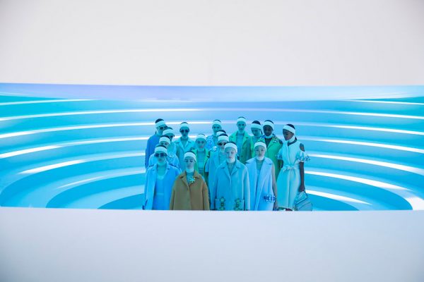 Anya Hindmarch presents Spring Summer 2017 collection on amphitheatre catwalk
