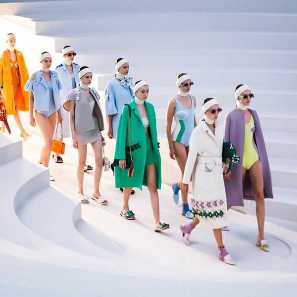 Anya Hindmarch presents Spring Summer 2017 collection on amphitheatre catwalk
