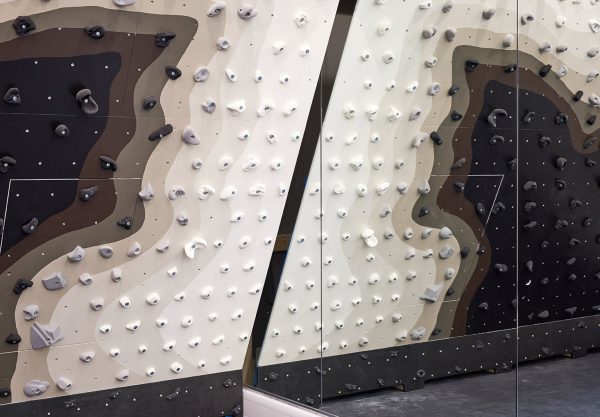 Patternity installs monochrome climbing wall inside London's Ace Hotel