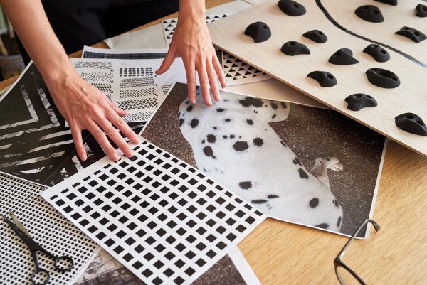 Patternity installs monochrome climbing wall inside London's Ace Hotel