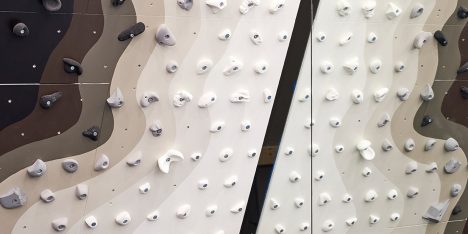 Patternity installs monochrome climbing wall inside London's Ace Hotel