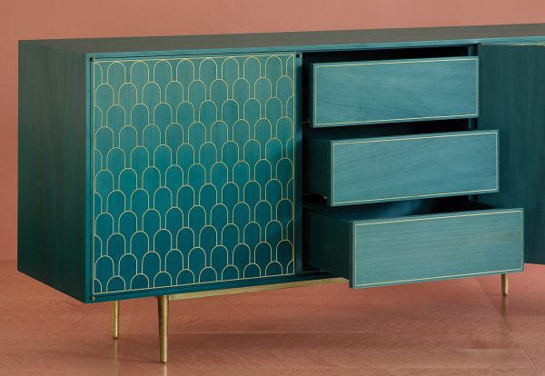 Bethan Gray bases brass-patterned tables on Omani architecture