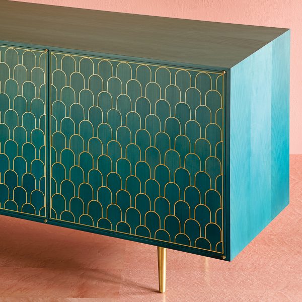 Bethan Gray bases brass-patterned tables on Omani architecture