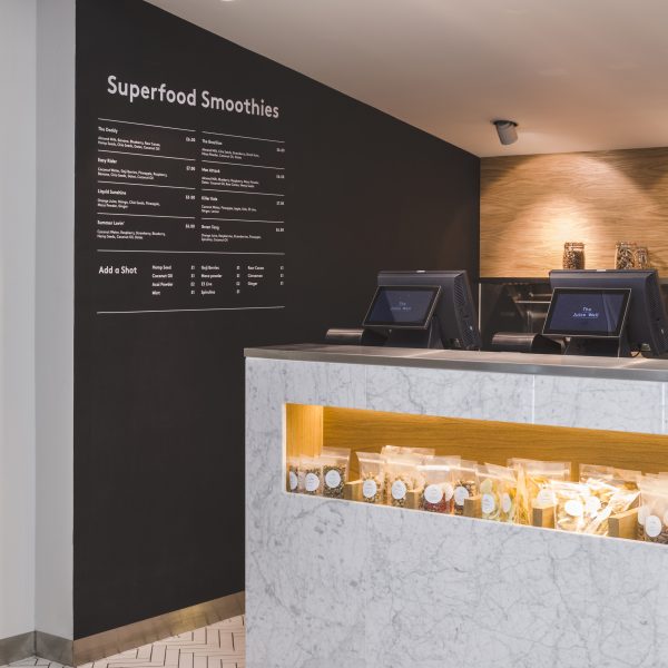 Cold Press Juice Bar by Jump Studios is one of the 10 most popular marble interiors on Pinterest