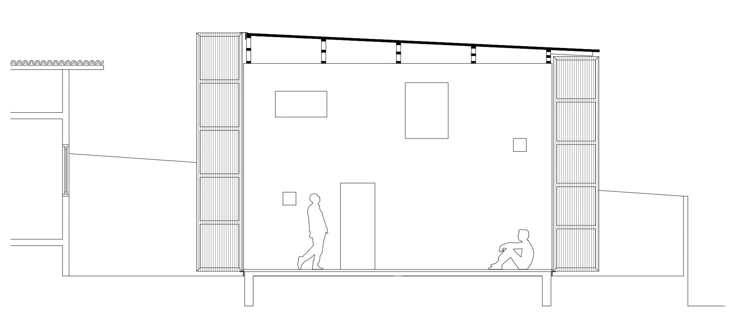 Alan Chu incorporates stage with giant doors into a home for a Brazilian actor