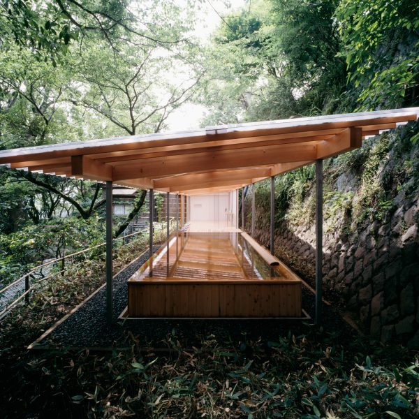 Kengo Kuma's sauna is part of Jane Withers' Soak Steam Dream exhibition at the London Design Festival 2016