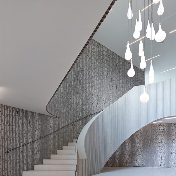 Kortrijk Auditorium by Dehullu Architecten on the top 10 brick interiors on Dezeen's Pinterest boards