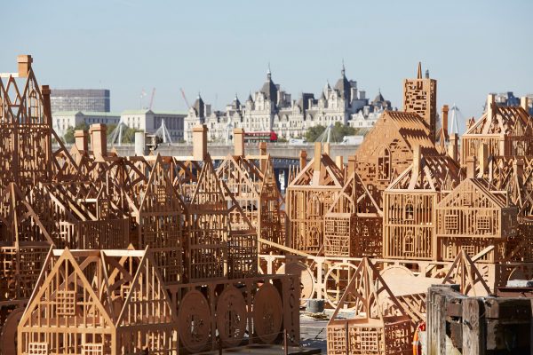 Huge wooden model torched on 350th anniversary of Great Fire of London