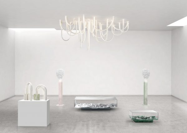 Mathieu Lehanneur's Spring exhibition includes new Liquid Marble tables
