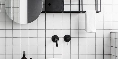 Minimal Tel Aviv apartment features bespoke gridded shelving