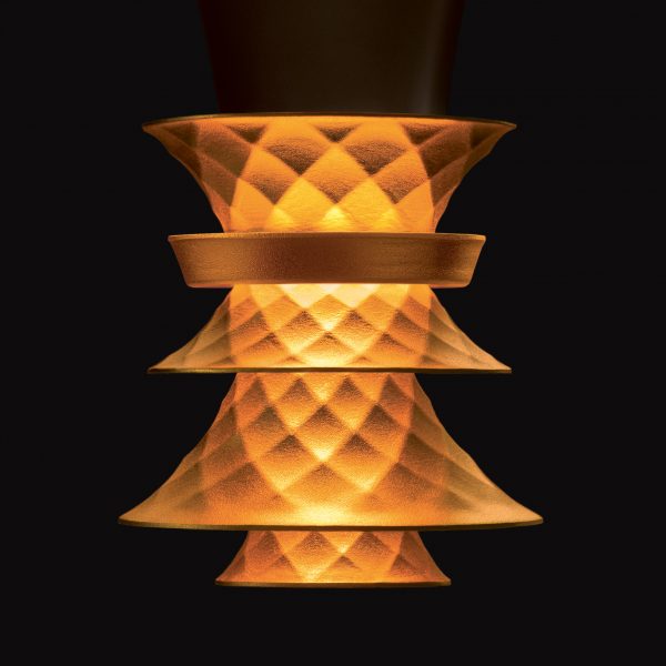 Plumen designs bulb with faceted gold internal shade