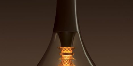 Plumen designs bulb with faceted gold internal shade