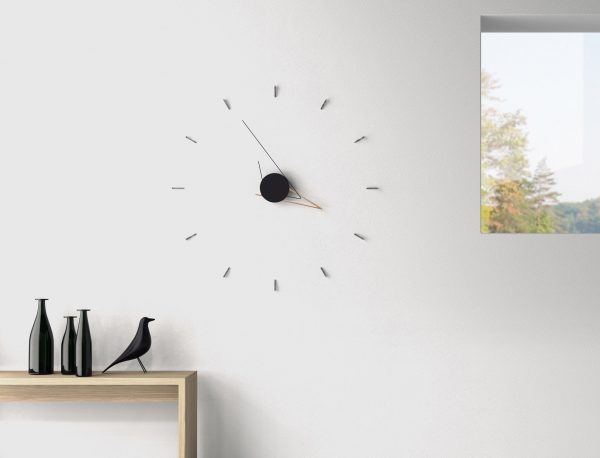 Poetic Lab's faceless Silo Clock uses lines and shadows to tell the time