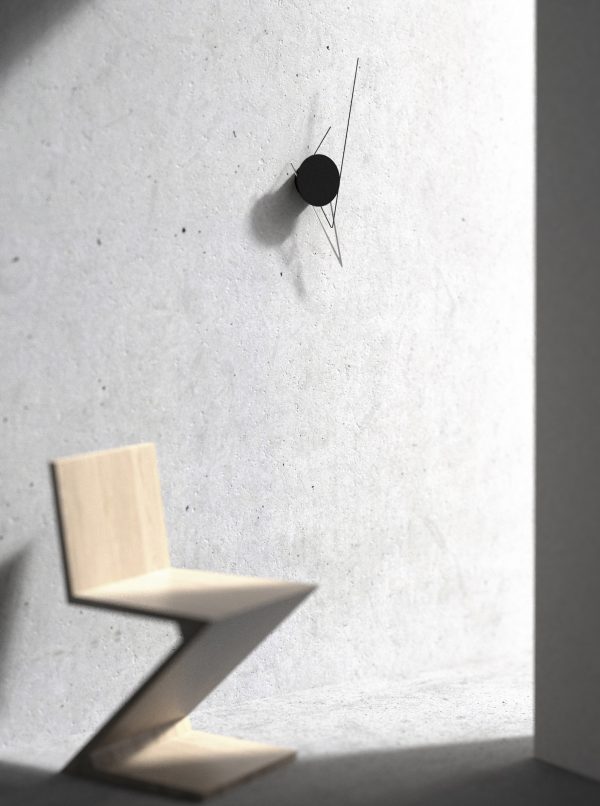 Poetic Lab's faceless Silo Clock uses lines and shadows to tell the time