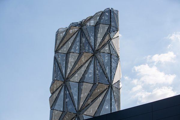 Conrad Shawcross forays into architecture with faceted tower that "defies definition"