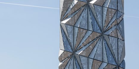 Conrad Shawcross forays into architecture with faceted tower that "defies definition"