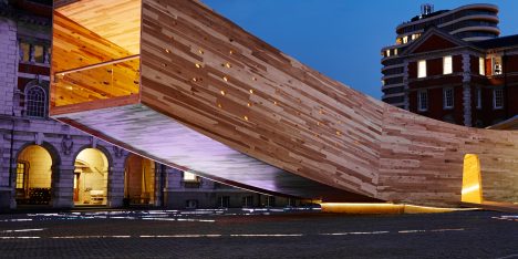 Alison Brooks creates The Smile using cross-laminated tulipwood
