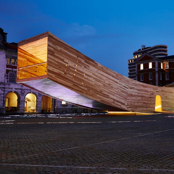 Alison Brooks creates The Smile using cross-laminated tulipwood